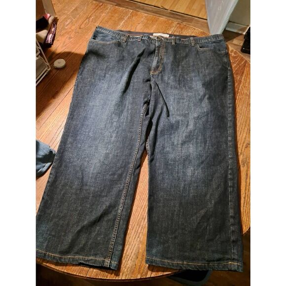 Lee Men’s Size 52x30 Regular Fit Tapered Leg Denim Blue Jeans Pockets Belt Loops - Picture 1 of 3